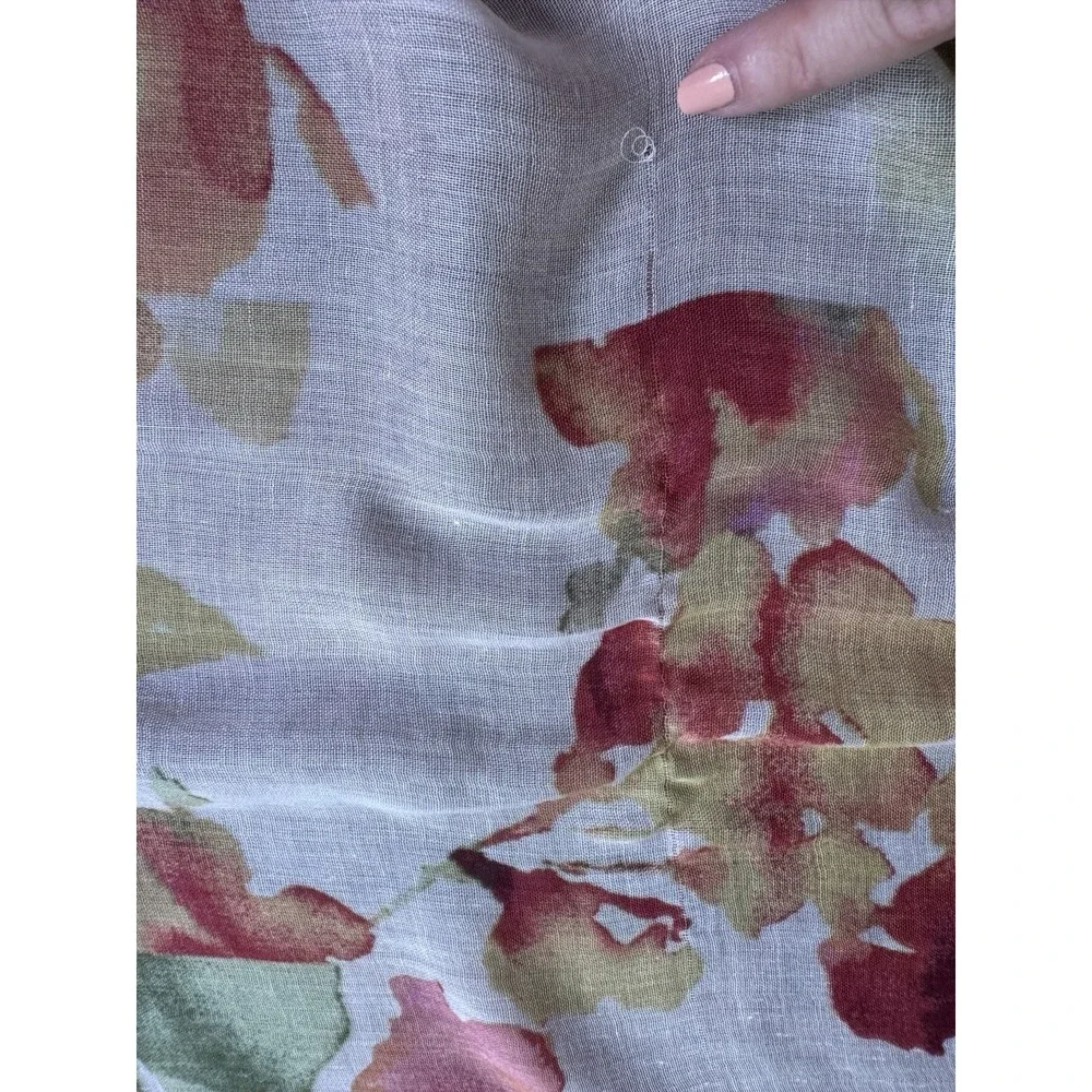 Nordstroms Watercolor Floral Silk Scarf 79x40 Bloomcore Fairy Whimsical Ethereal